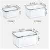 💖Mother's Day Sale 49% OFF🔥Household transparent plastic food storage box-Including drain basket💧