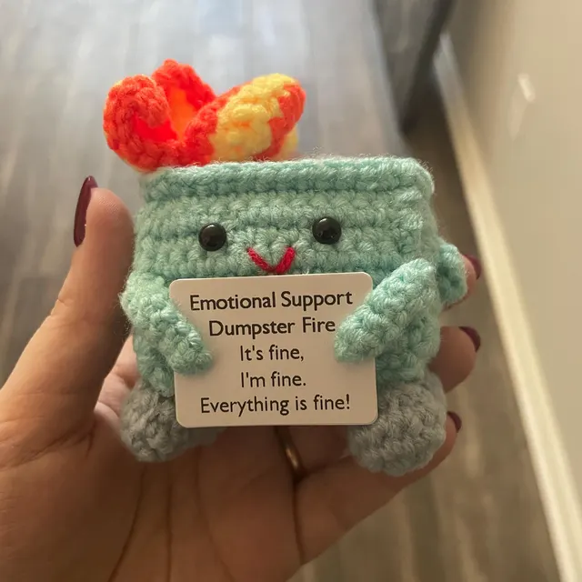 💖Handmade Crochet Dumpster Fire