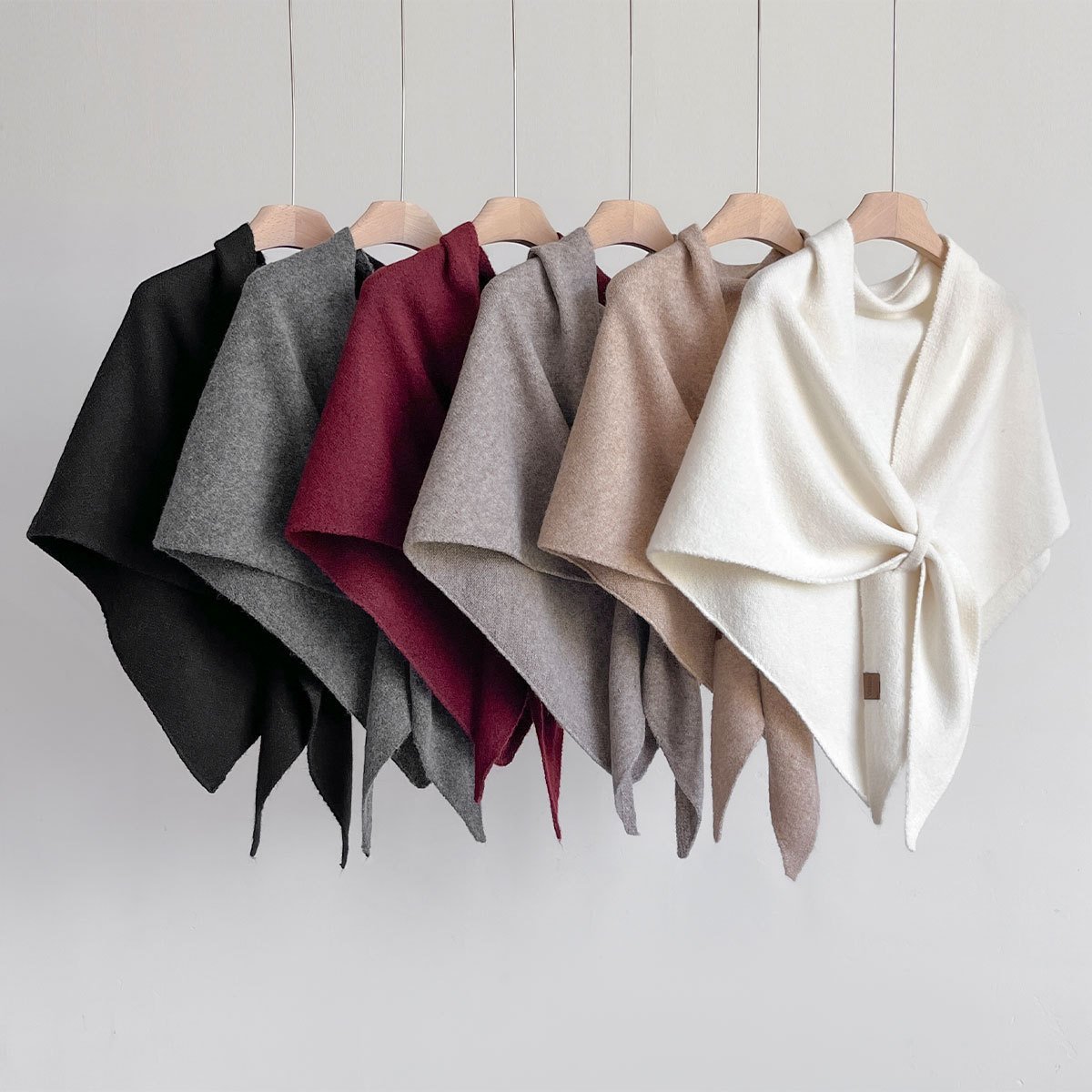 🍂TikTok Fall Sale — Last Day 70% OFF💕Women's Solid Color Wool Blend Shawl☁️