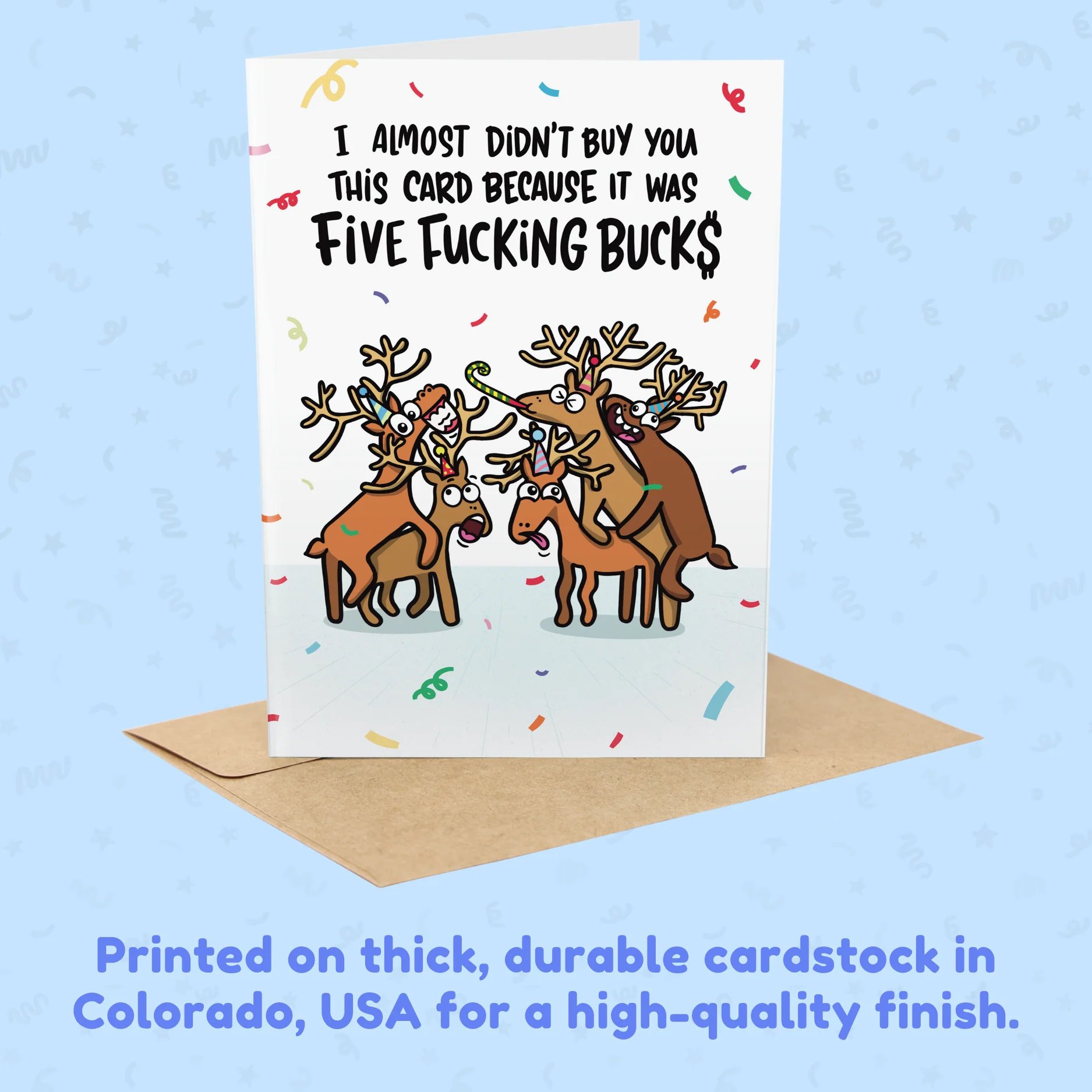 🎁🎅🏼Funny Christmas Card for Men or Women - Hilarious Holiday Card for Best Friend