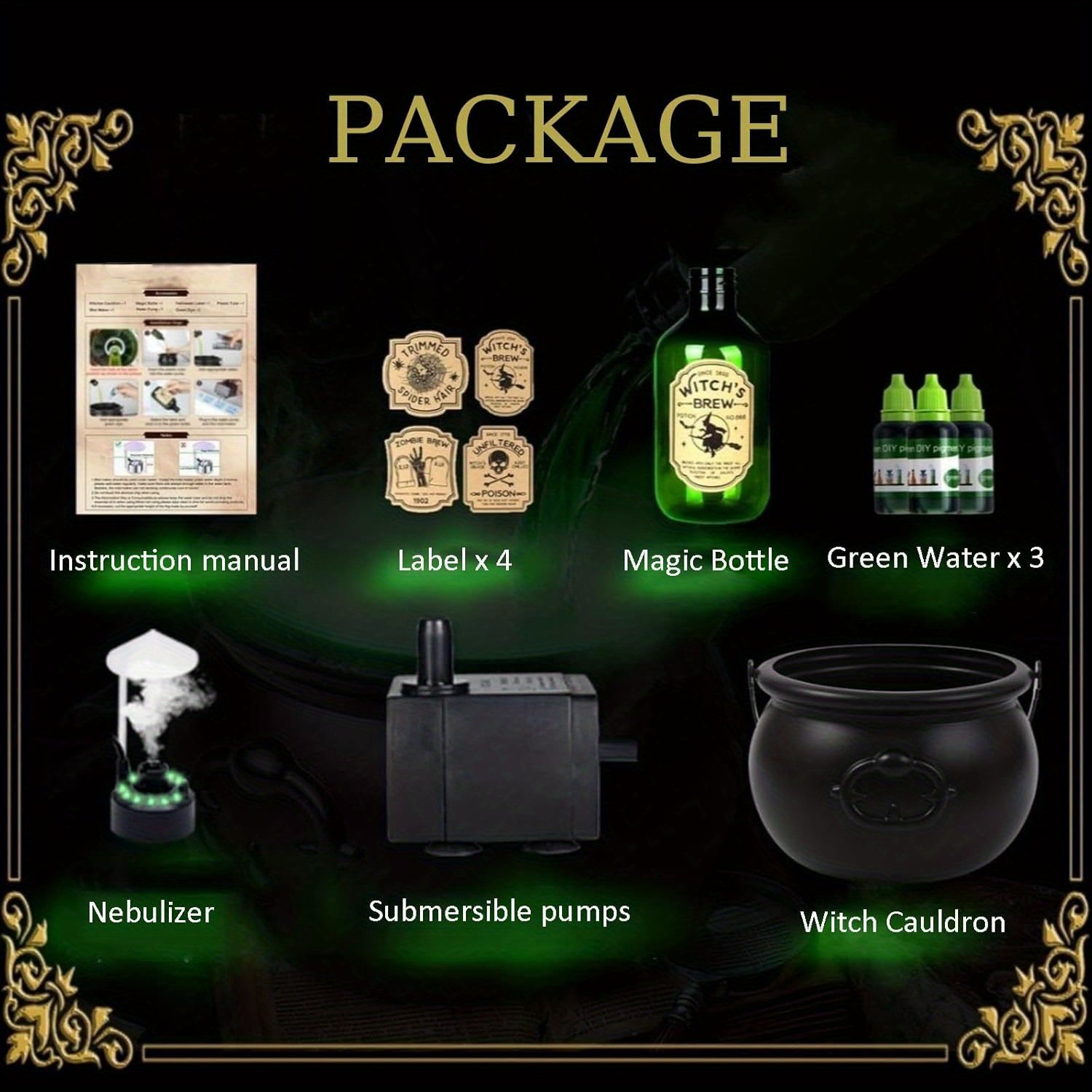 🎁TikTok Last Day Sale - 70% OFF🧙‍♀Halloween Witch Cauldron Pot Bucket with Magic Floating Potion