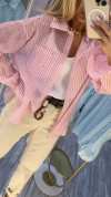 Women's Shiny Round Neck Gold-stamped Striped Casual Shirt