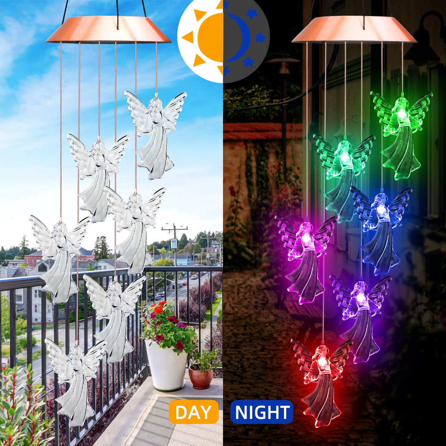 💓(Mother's Day Promotion - 50% OFF)Solar Guardian Angel Wind Chime Light-BUY 2 FREE SHIPPING&GET 1 FREE