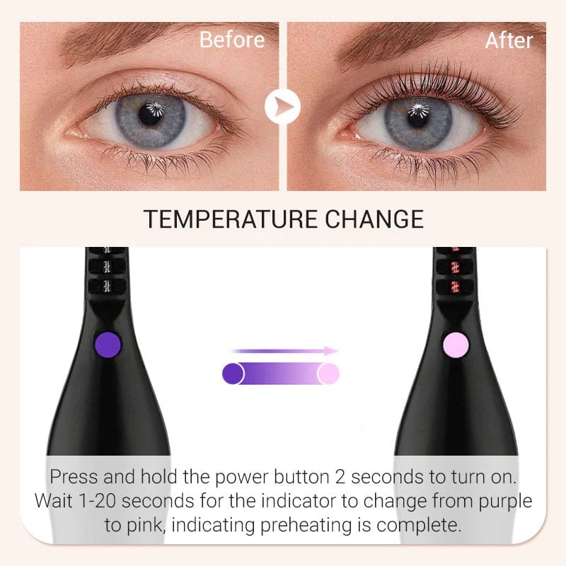🎁2025 Rechargeable Heated Eyelash Curler for Quick Heating Curling