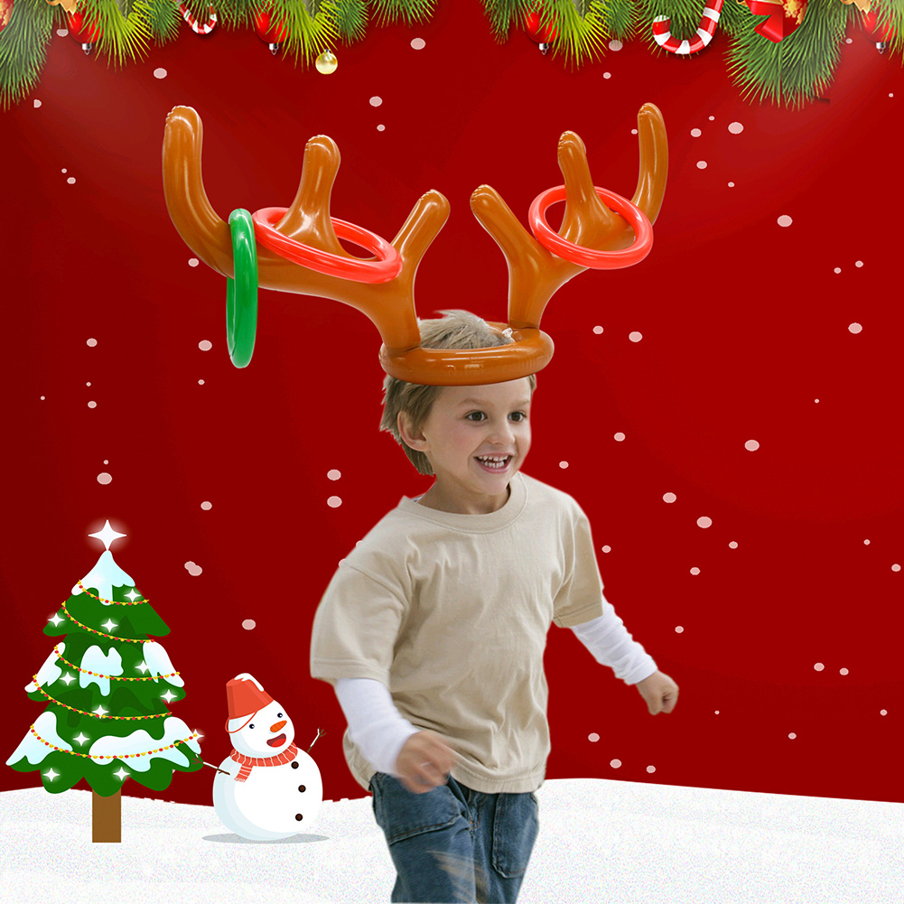 (🎄Christmas Hot Sale🔥🔥)Christmas Inflatable Reindeer Antler Toss Game(BUY 5 GET 3 FREE & FREE SHIPPING)