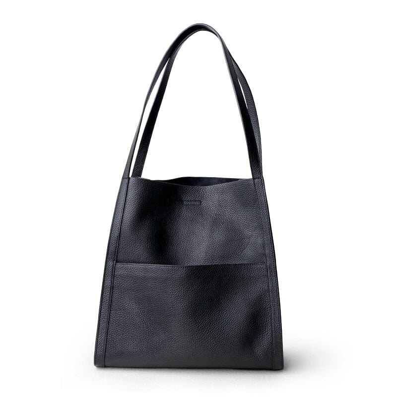Last Day Promotion 70% OFF - 🔥Solid Color Simple Genuine Leather Shoulder Bag