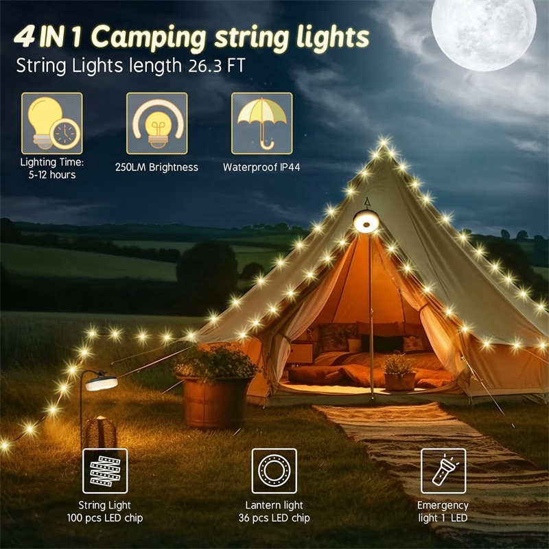 🎁Early Christmas Sale 50% OFF🎁Outdoor Waterproof Portable Stowable String Light✨