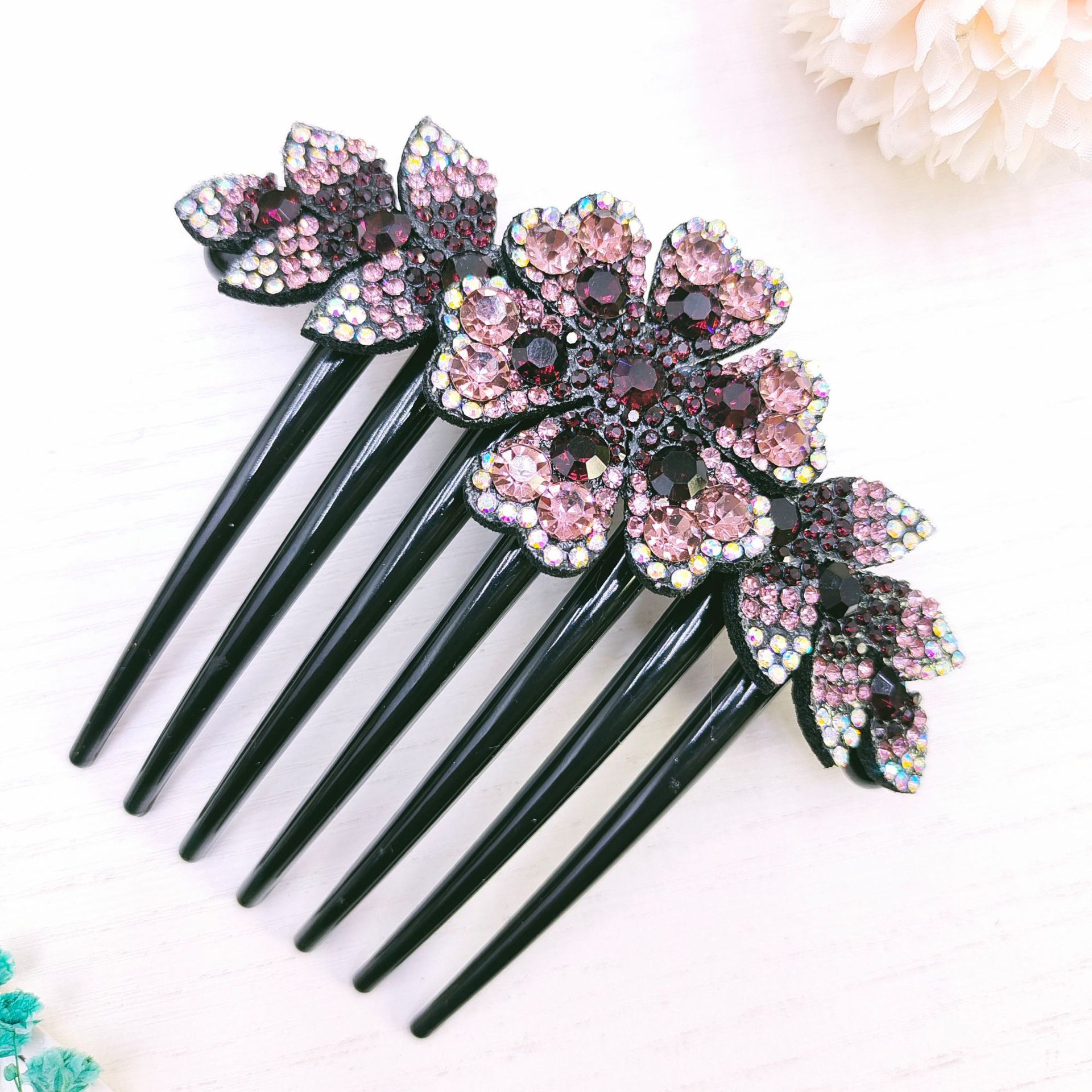 🎉Christmas Sale- 48% OFF⚡Vintage Rhinestones Flower Hair Comb