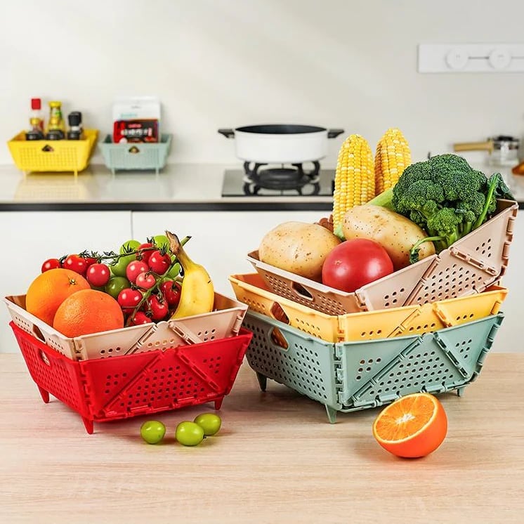 🎁TikTok Last Day Sale - 70% OFF🔥Foldable Multi-Functional Draining Storage Basket