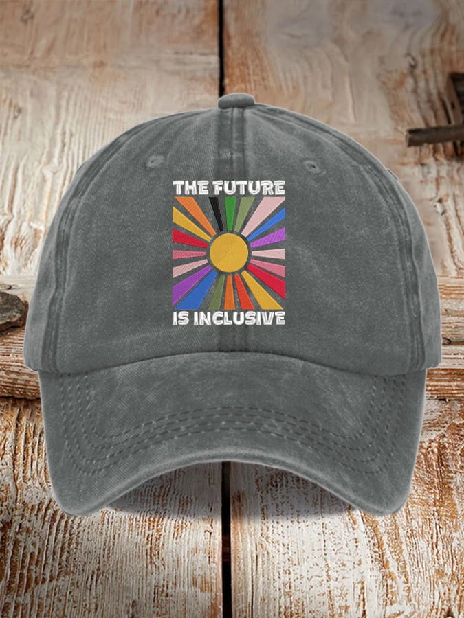 Retro The Future Is Inclusive Print Baseball Cap