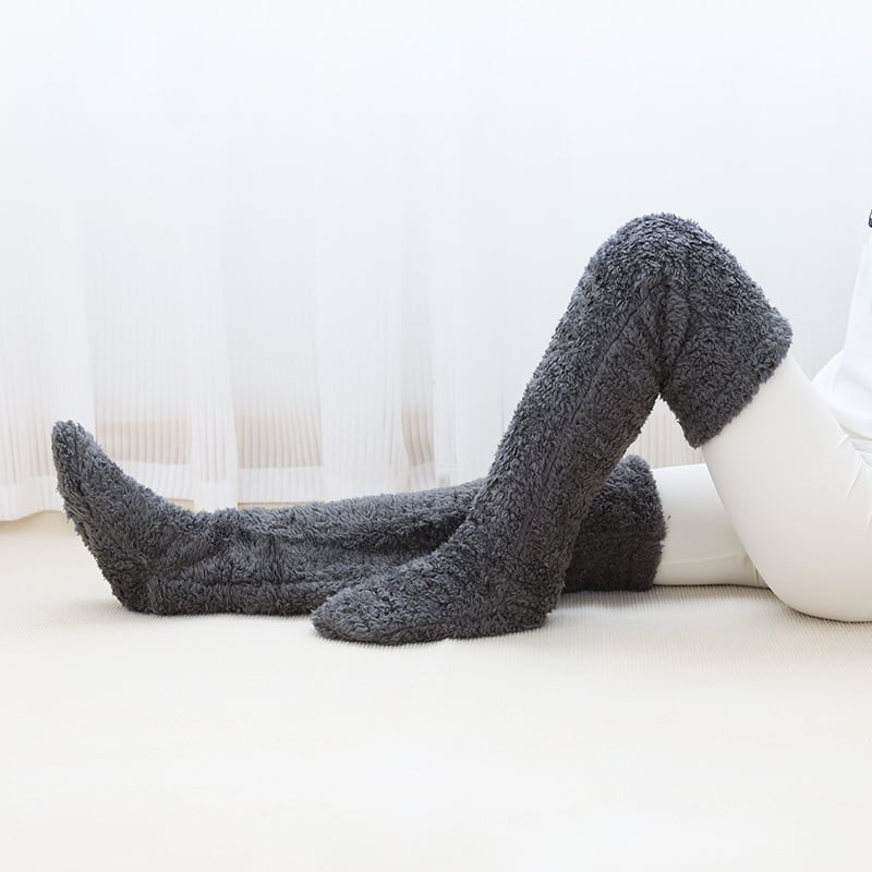 🎄TikTok Christmas Sale -70% OFF💕Comfort Plush Fleece Knee Socks For Christmas❄️🎅