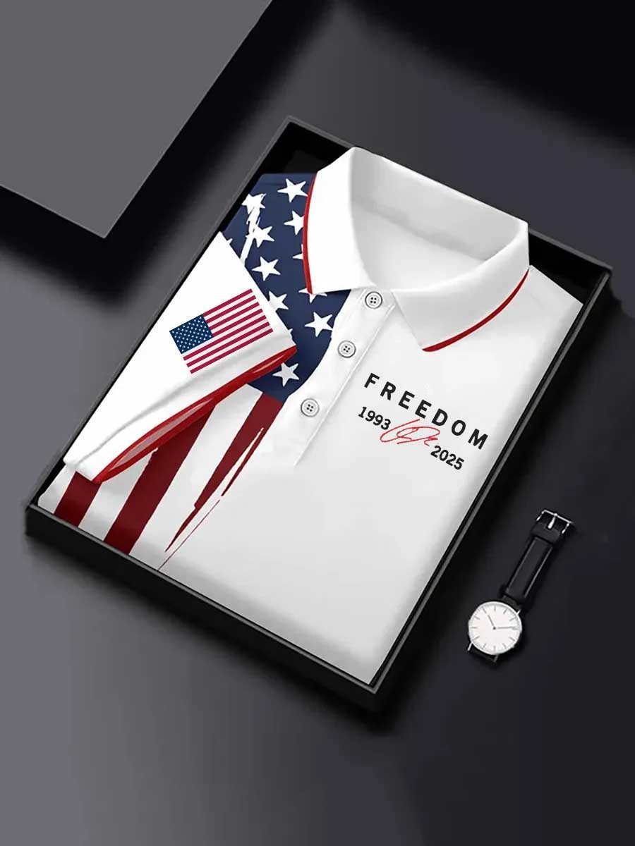 🔥HOT-SALE🔴🔵⚪-American Freedom Polo