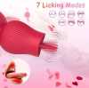 Rose Sucking and Tongue Vibrator 2 in 1 Rose Toy