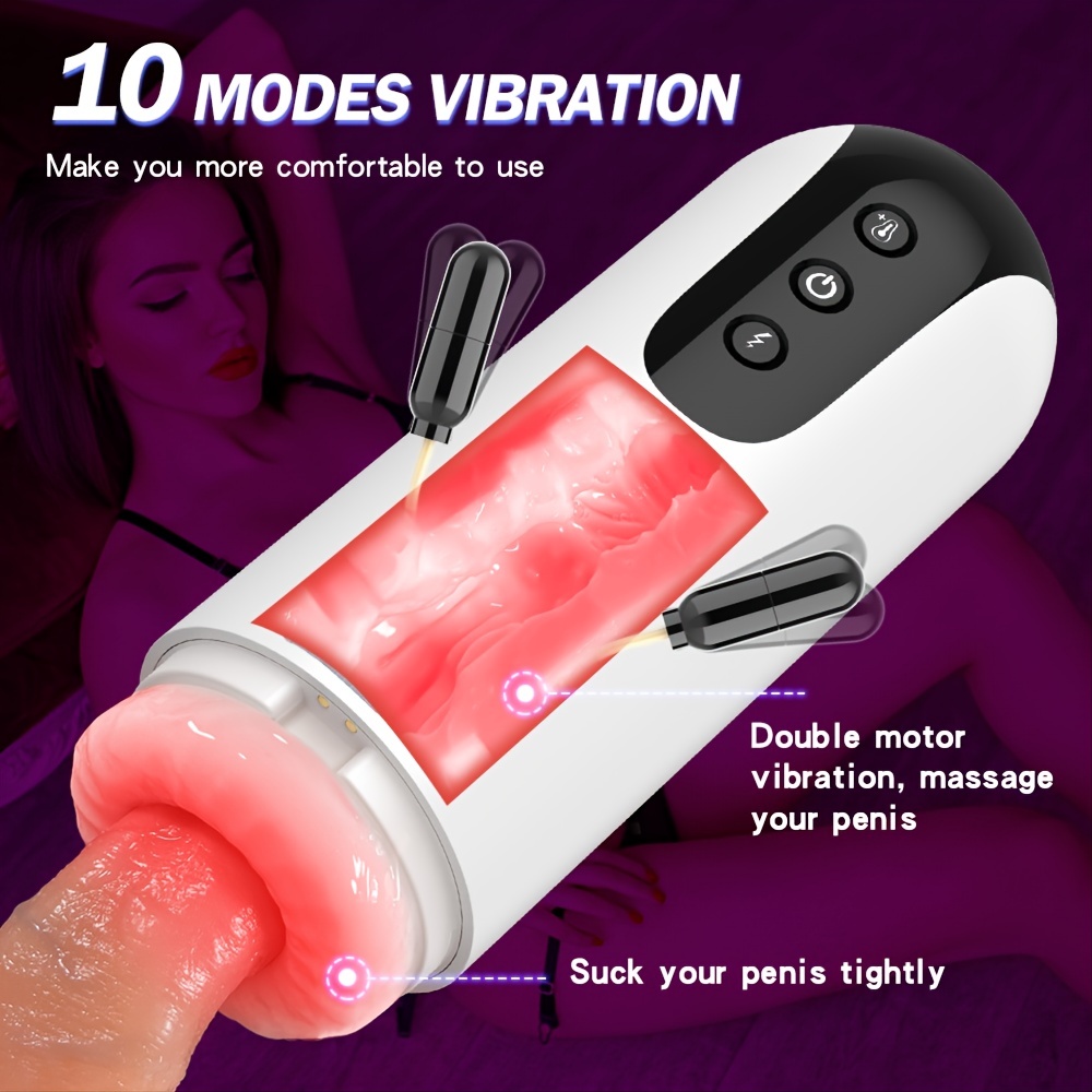 SHEMESIX - Male Masturbation Cup - Fully Automatic Retractable Rotary Penis Delay Exerciser