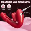 Rose Muncher 3-in-1 G Spot Vibrator Dildo with 10 Flapping & Vibrating & Licking Biting Modes