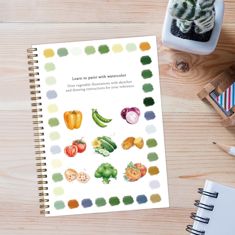 🥒Vegetable Watercolor Workbook(🔥2025 New Limited Edition)