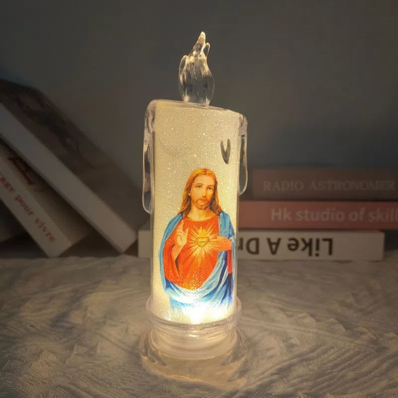 TikTok Last Day Promotion -60% OFF🎉LED prayer flameless candles, Jesus saints religious decoration, Christmas Easter gift🕯️🕯️