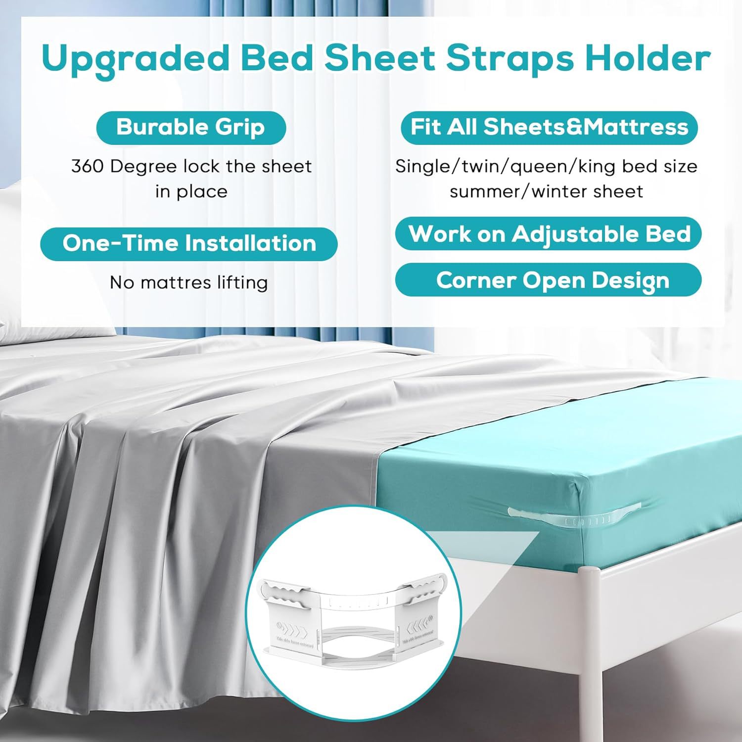 💥LAST DAY SALE 50% OFF💥Lock Sheet Holders Keep Sheets Firm & Tight⚡BUY 2 FREE SHIPPING