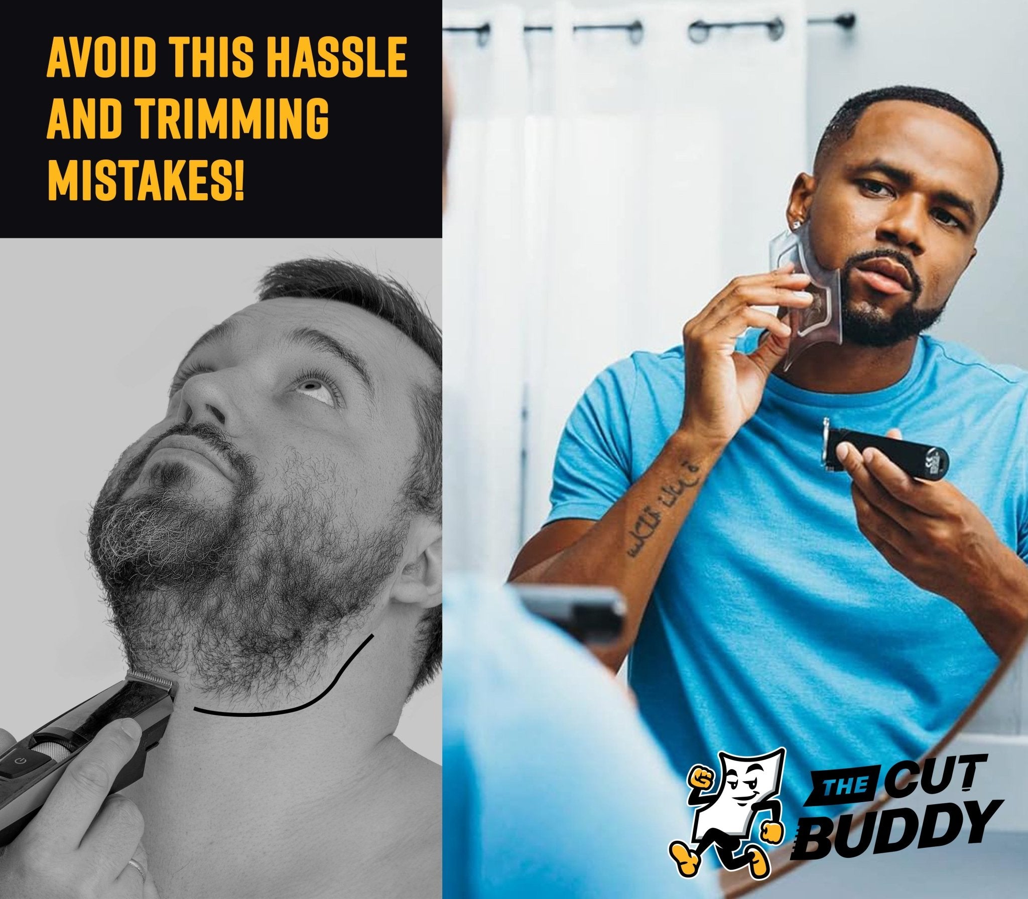🔥Last Day Promotion 70% OFF🔥Hair Edge Up Trimmer Guide and Beard Shaping Stencil Tool
