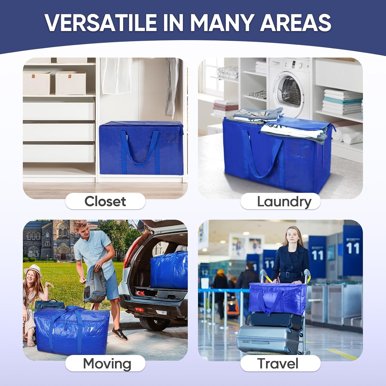 💥LAST DAY SALE 50% OFF💥24 Gallon Extra Large Heavy Duty Foldable Moving Bags⚡BUY 6 GET 3 FREE