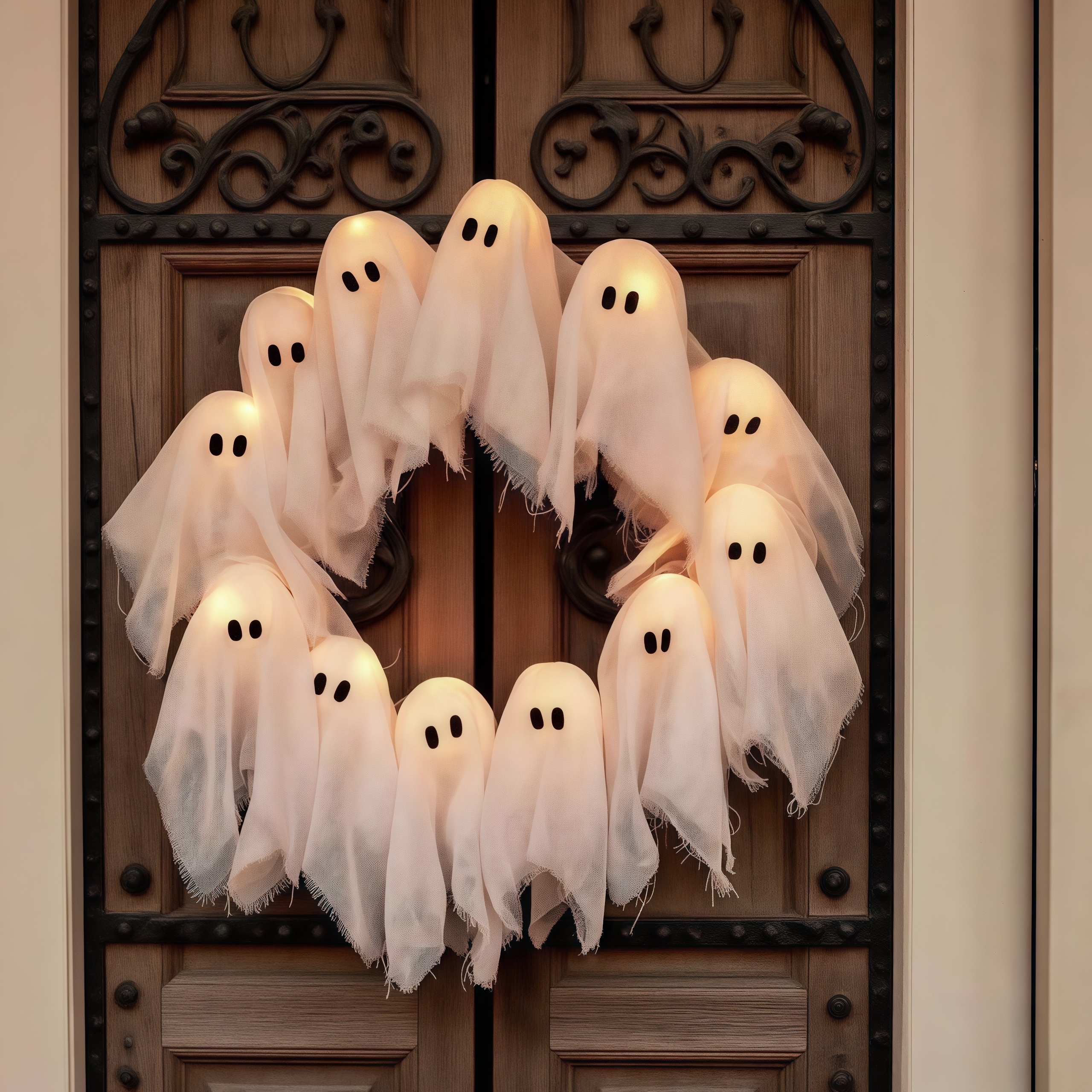 🎁TikTok Last Day Sale - 70% OFF🎉Lit Ghosts Wreath🏆Flash Sale⚡
