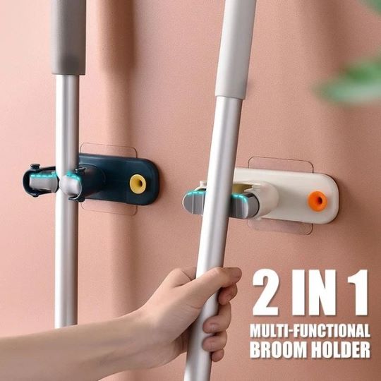 (NEW YEAR PROMOTION - SAVE 50% OFF) 2 In 1 Multi-functional Broom Holder - Buy 4 Free Shipping