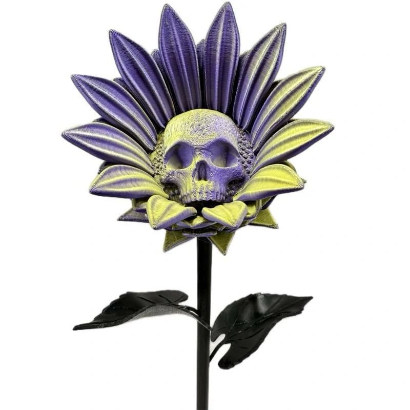 🔥LAST DAY 49% OFF 💀Forbidden Sunflower🌻 – Gothic Skull Bloom Decor