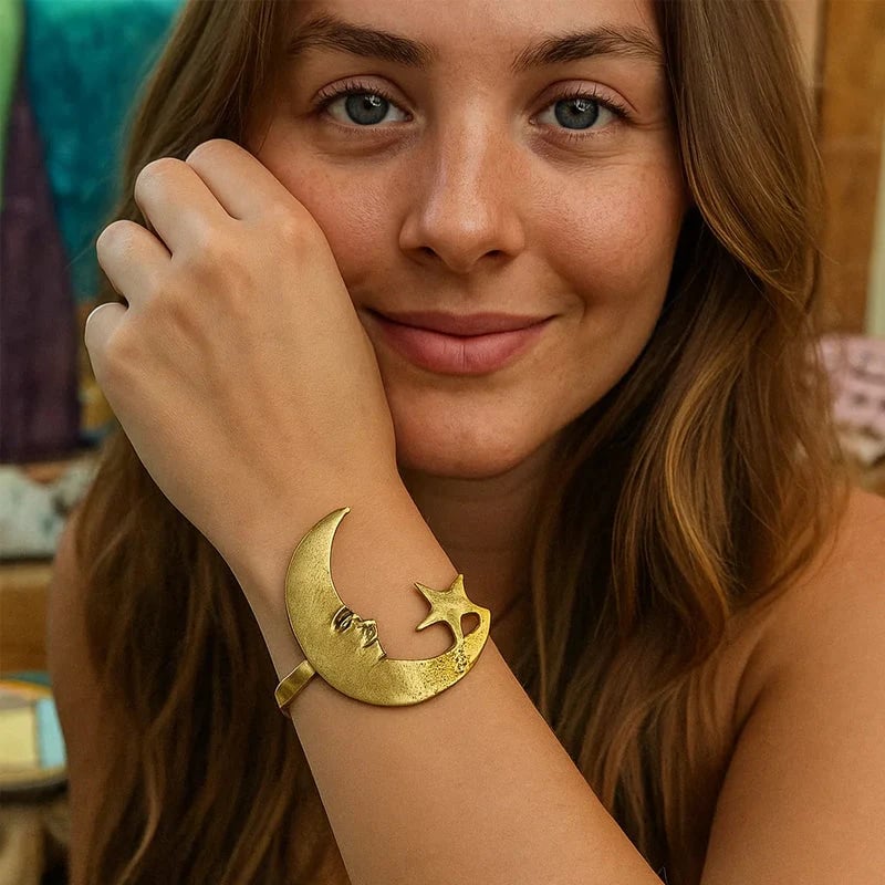🎁TikTok Last Day Sale - 70% OFF🔥Star And Moon Pattern Open Bracelet
