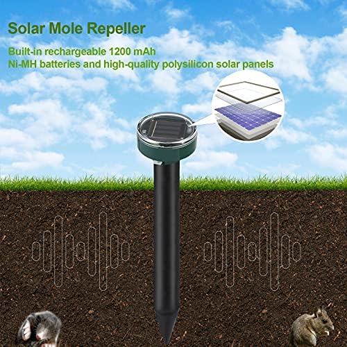 🔥Exclusive Summer Sale 50% OFF - Ultrasonic Solar Rat Mole Snake Pest Repeller Deterrent Pile