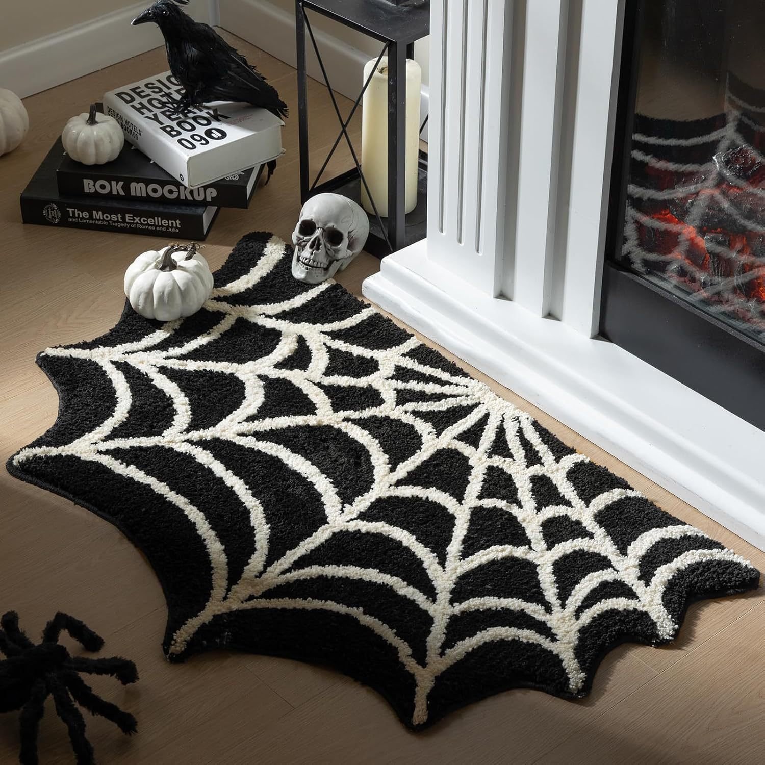 🔥Last Day Promotion 70% OFF💥Halloween Spider Web Rug⚡Buy 2 Free Shipping