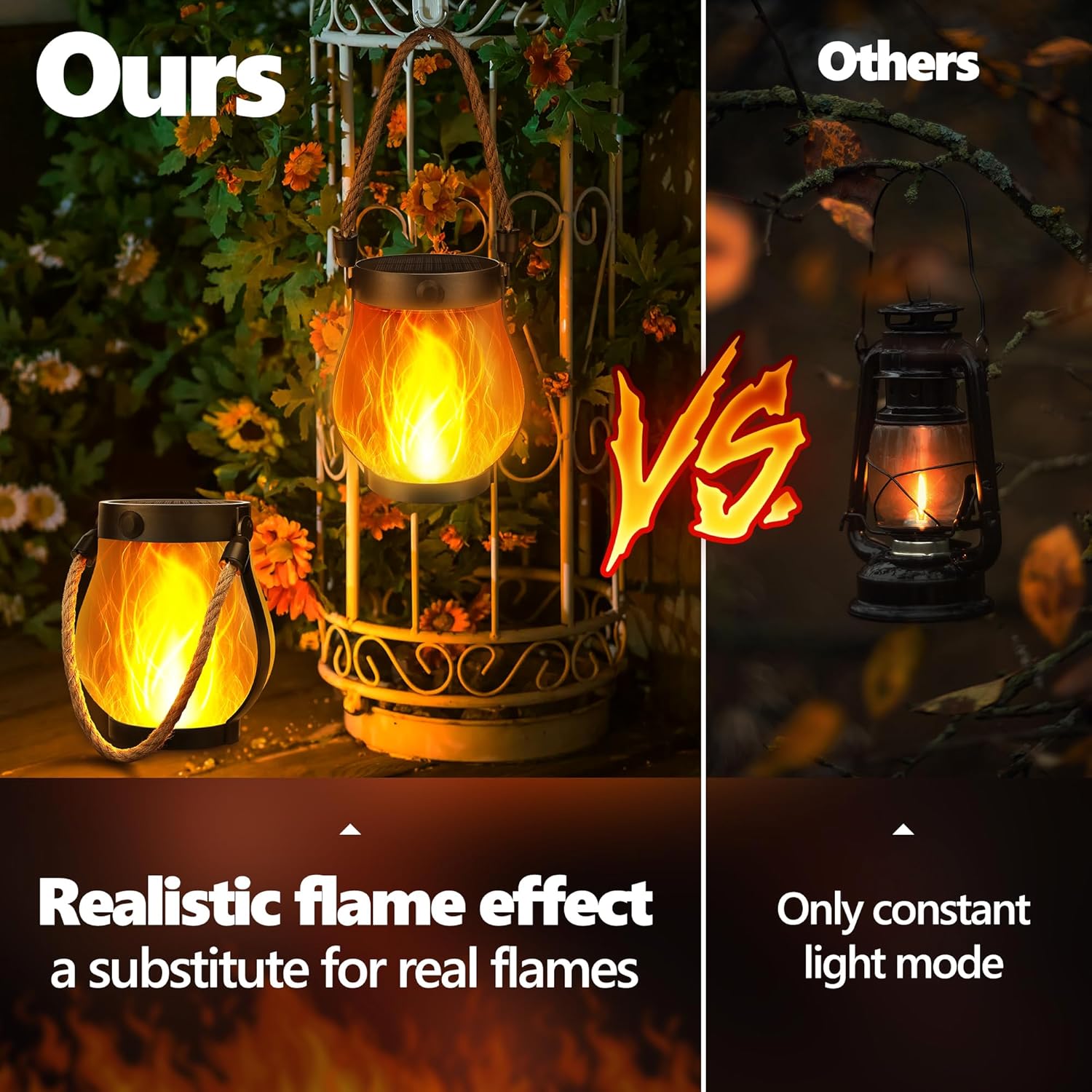💥LAST DAY SALE 50% OFF💥Dancing Flame Solar Lantern Outdoor Lights⚡BUY 2 FREE SHIPPING