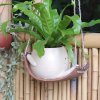 Hanging Smiley Face Planter Pot