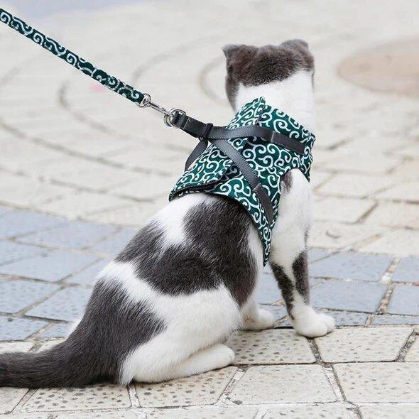 🔥🔥Cat Dogs Vest Harness and Leash Anti-break Away Chest Strap Cat Clothes