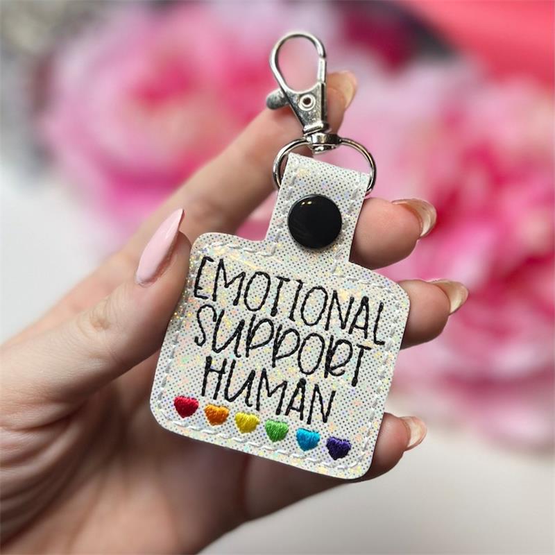 🌈Rainbow Hearts Snap Tab Design-Emotional Support💕