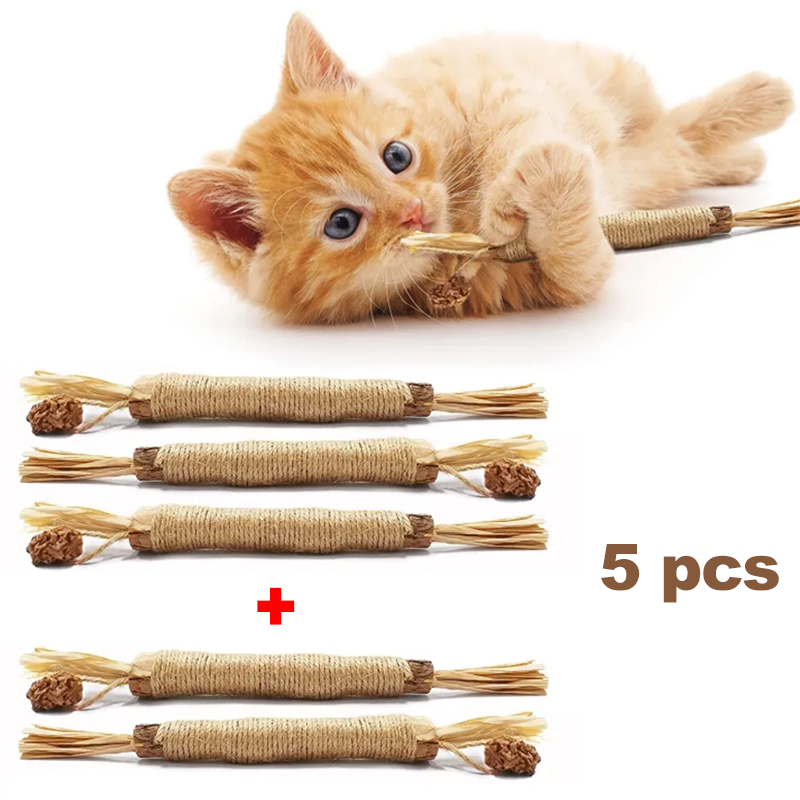 (🔥Early Christmas Sale - 50%OFF) Natural Silvervine Stick Cat Chew Toy- BUY 3 GET 2 FREE TODAY!