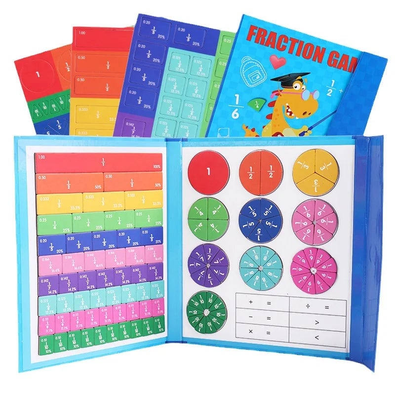 🔥Last Day 50% OFF- Montessori Magnetic Book Fraction Puzzle For Children (Buy 2 Free Shipping)