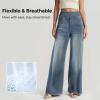 Damen Hochtaillierte, Gewaschene, Weite Baggy-Strickjeans mit Stretch und Mehreren Taschen – Bequeme Freizeit-Denim💥Kostenloser Versand