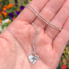 ✝️100% Handgefertigtes Sterling Silber Herz mit Kreuz(Handmade®)
