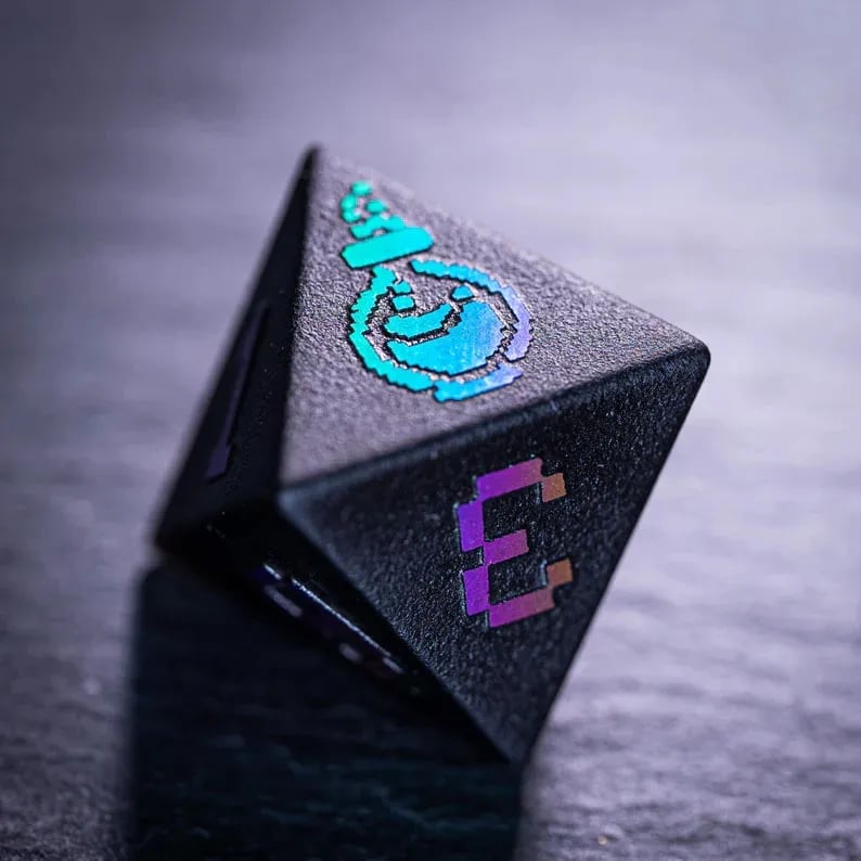 Obsidian Pixel Dice Set