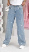 Women's Rhinestone Star Casual Jeans