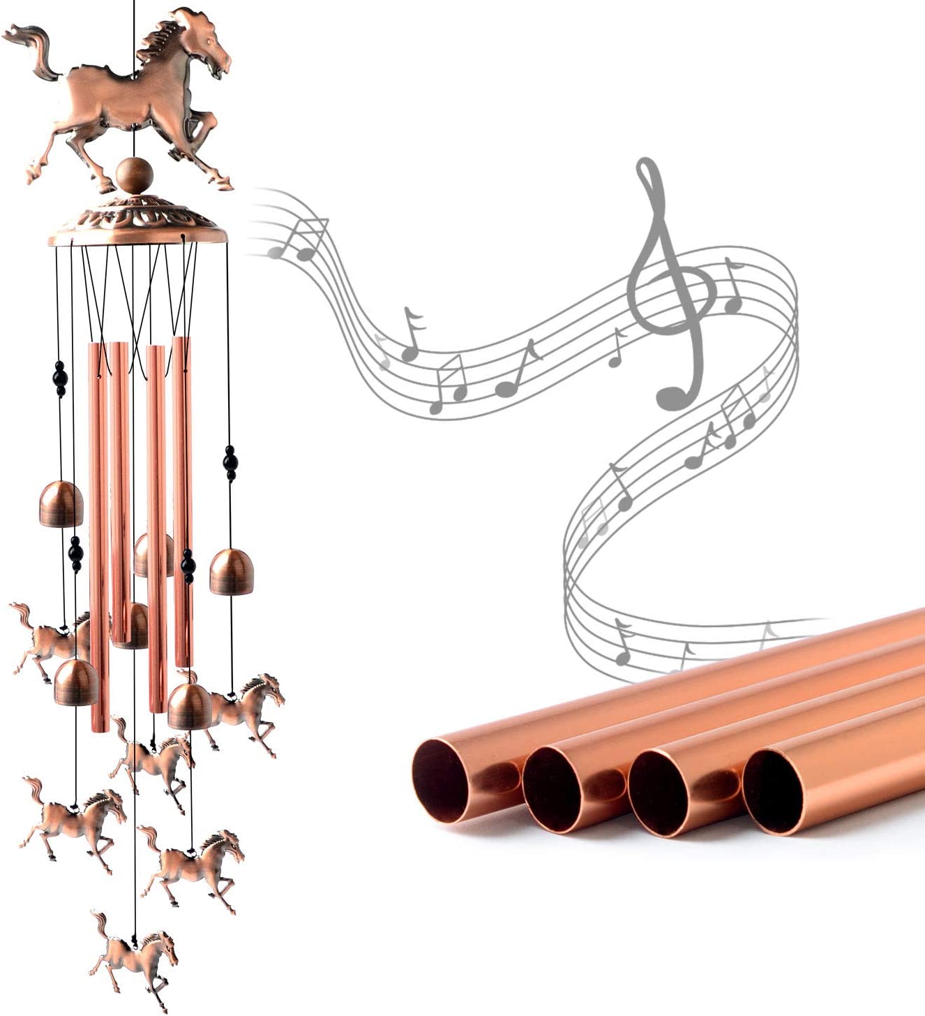 🎐Pure hand-made Copper Horse wind chimes(Buy 2 Free Shipping)