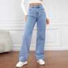 ⏰Letzter Tag 70 % RABATT🔥Jeans mit hoher Taille, mehreren Taschen und weitem Bein