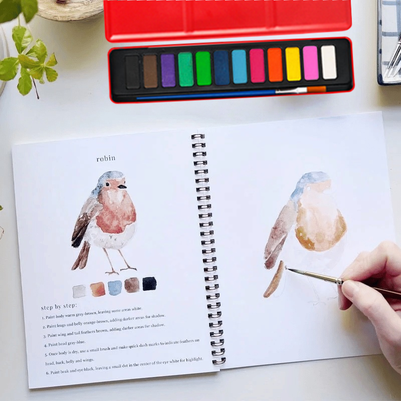 ⏰Children's Day Sale 60% OFF🖼️Beginner-Friendly💝Watercolor Workbook