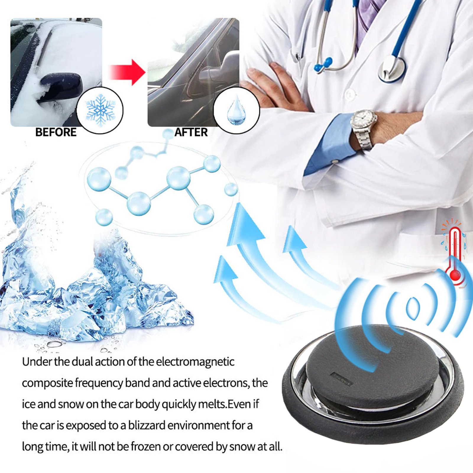 (🌲Early Christmas Sale - 49% OFF) Anti-freeze Electromagnetic Car Snow Removal Device