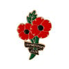 Limited Edition - Memorial Day Red Black Poppy Lest We Forget 2024 Lapel Pin Badge