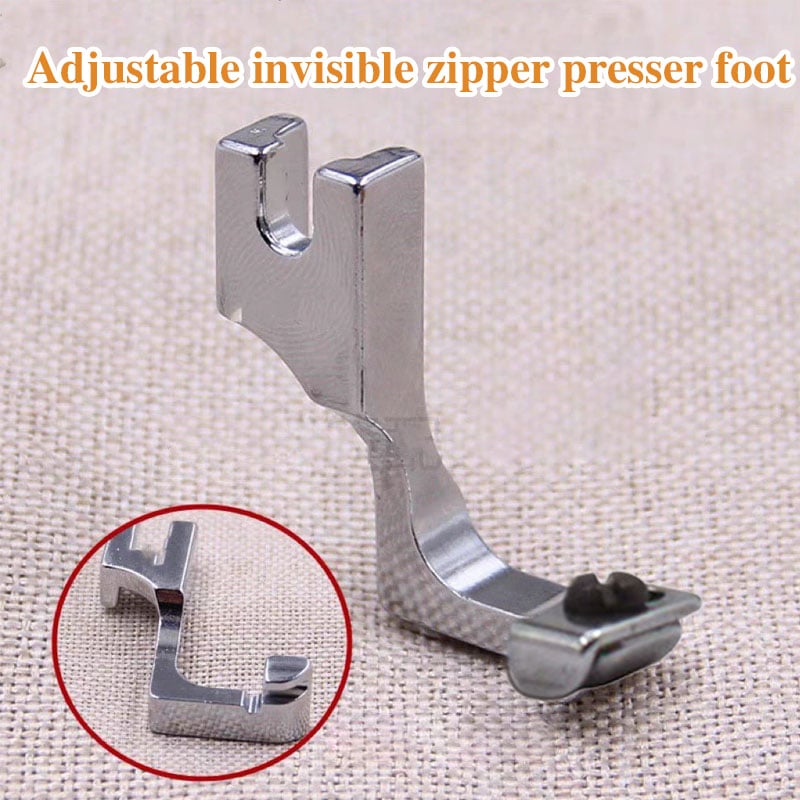 🔥Christmas Sale - Adjustable Invisible Zipper Guide Presser Foot for Sewing Machine