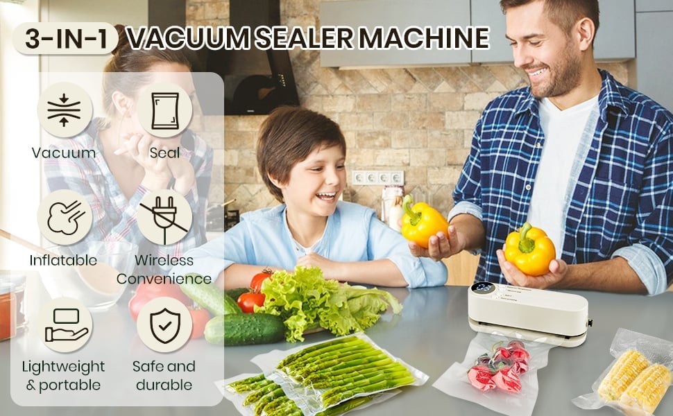 💥LAST DAY SALE 50% OFF💥3-in-1 Cordless Mini Vacuum Sealer⚡BUY 2 FREE SHIPPING