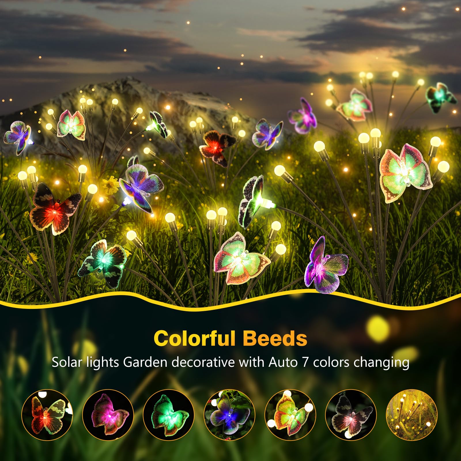 🔥Last Day 75% OFF- Color Changing Butterfly Solar Lights