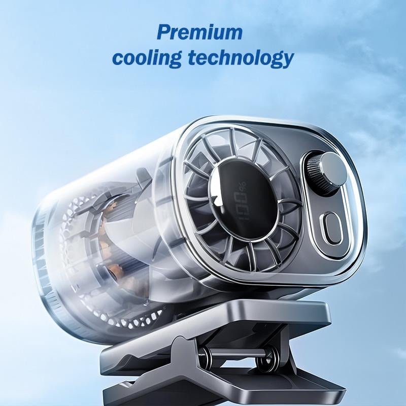 🎁TikTok Last Day Sale - 70% OFF🎉360° Rotation Car Clip On Fan with LED Display