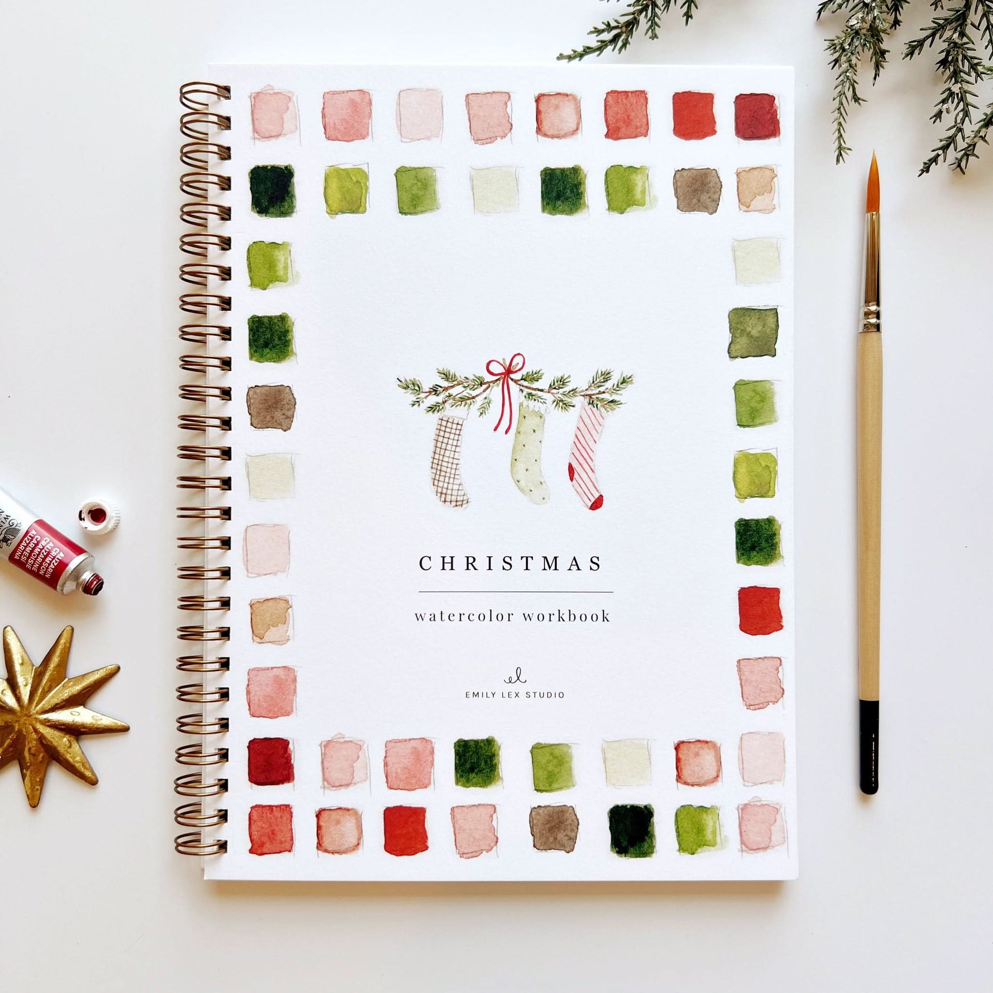 🎄Christmas Watercolor Workbook